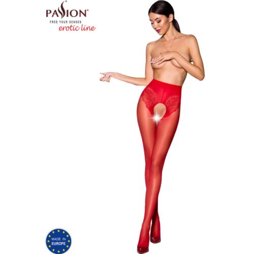Strumpfhosen PASSION WOMAN GARTER & STOCK 006 mit dekorativem Slip