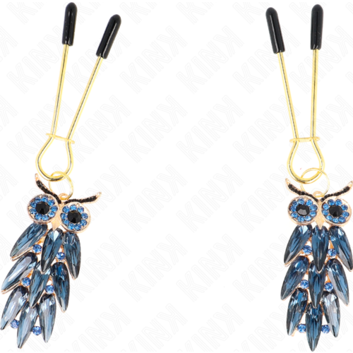 Klemmen para Nippel KINK con colgante de búho de 6 cm