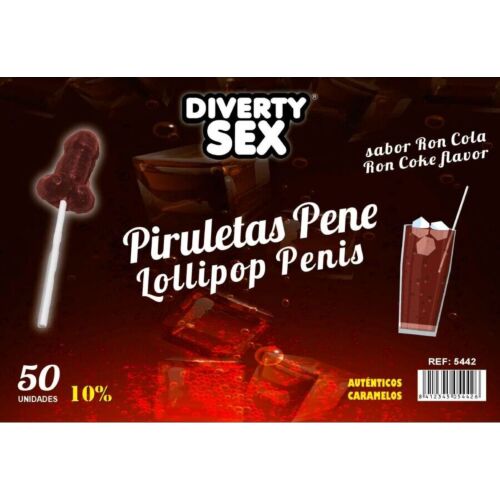 Penis-Piruletten DIABLO GOLOSO mit Ron Cola Geschmack