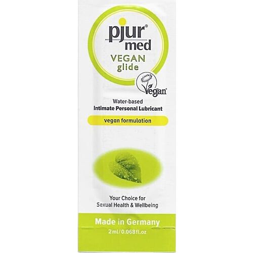Lubricante PJUR MED VEGAN GLIDE 2 ml - Vegane Formel und pH-ausgeglichen