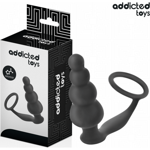 Analplug Addicted Toys Modell 5 mit Hodenring für tiefere Stimulation