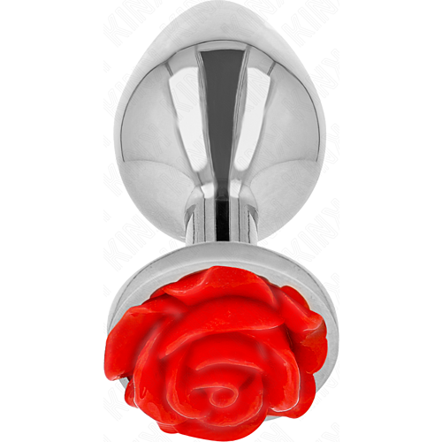 Analplug KINK - Eleganter Metallplug mit Rose