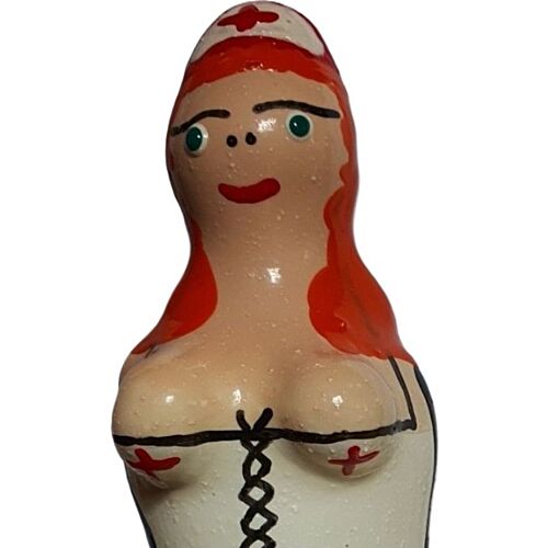 Kondom CONDOMERIE Krankenschwester handbemalt