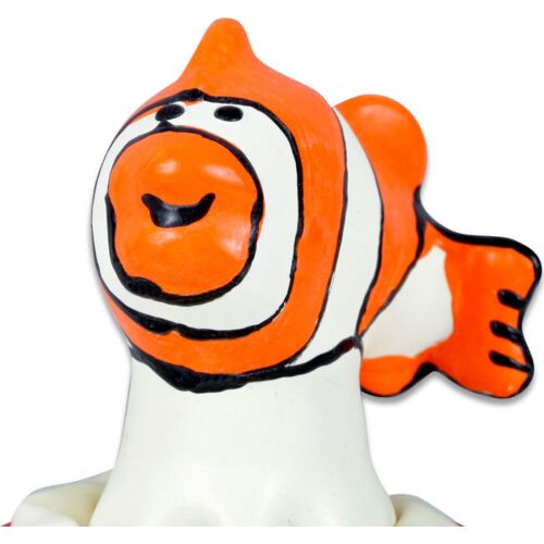 Handbemaltes Kondom CONDOMERIE Fisch Orange