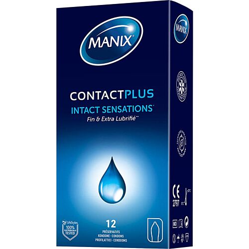Manix Contact Kondome – 12 Stück, extra gleitfähig
