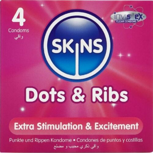 Kondome SKINS Dots & Ribs – Texturiertes Design für mehr Vergnügen