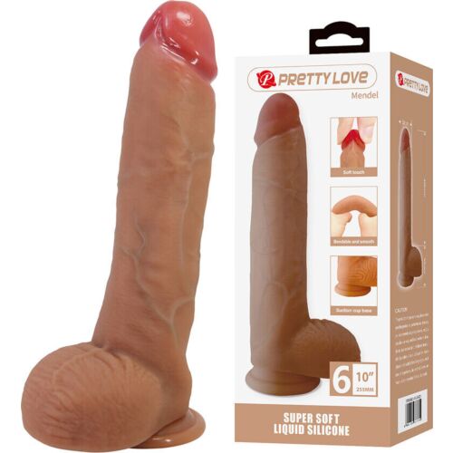 Dildo PRETTY LOVE MENDEL mit Saugkraft 25,5 cm -Ø- 5,6 cm