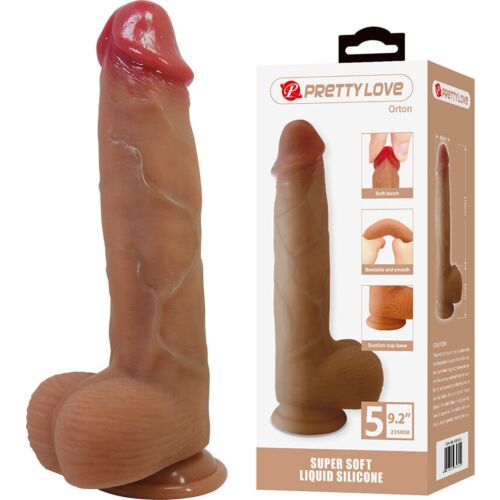 Dildo PRETTY LOVE ORTON realistisch mit Saugfuß 23,5 cm
