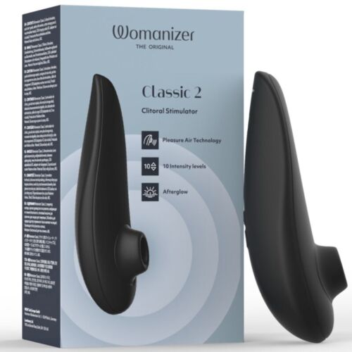 WOMANIZER Classic 2 Klitorisstimulator mit 10 Intensitätsstufen, Schwarz