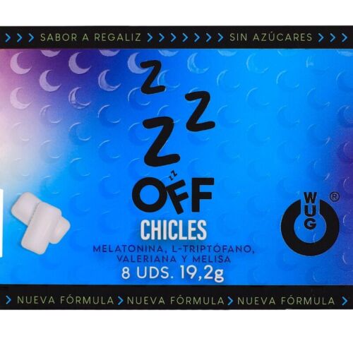 Kaugummi WUG GUM WUG OFF mit Melatonin und Baldrian