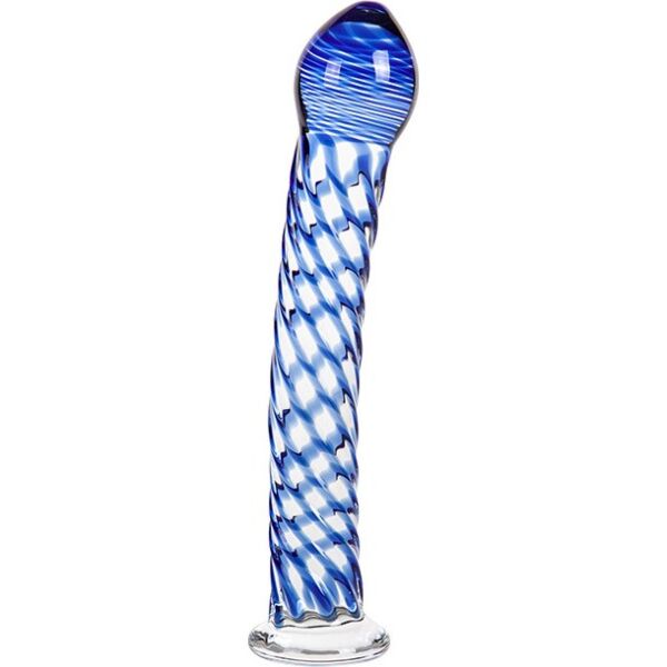 Dildo S Pleasures Crystal AQUARIUS mit blauen Akzenten