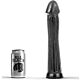 Plug Anal ALL BLACK 31 CM mit tiefen Rillen