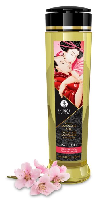 Shunga Massageöl Cherry Blossom mit Vitamin E