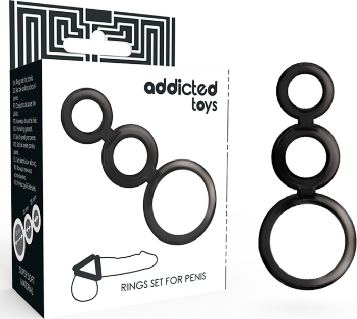Anringset ADDICTED TOYS - 3 Ringe für intensiven Genuss