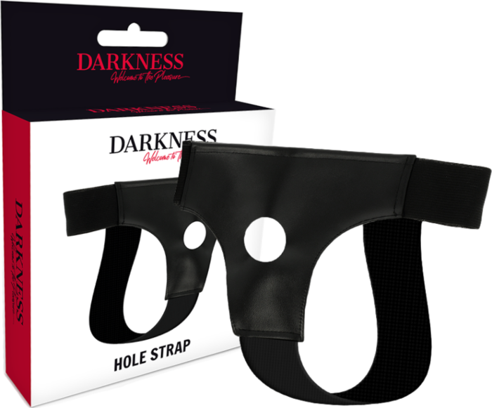 Arnés DARKNESS con agujero para dildo - Talla particular Arnés DARKNESS con agujero para dildo - Talla particular