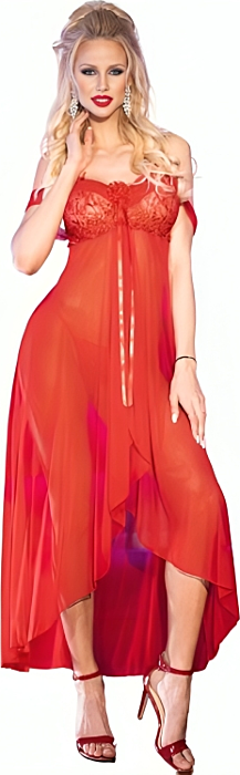 Babydoll Largo Rojo Chilirose CR 3716 Seductor Babydoll Largo Rojo Chilirose CR 3716 Seductor