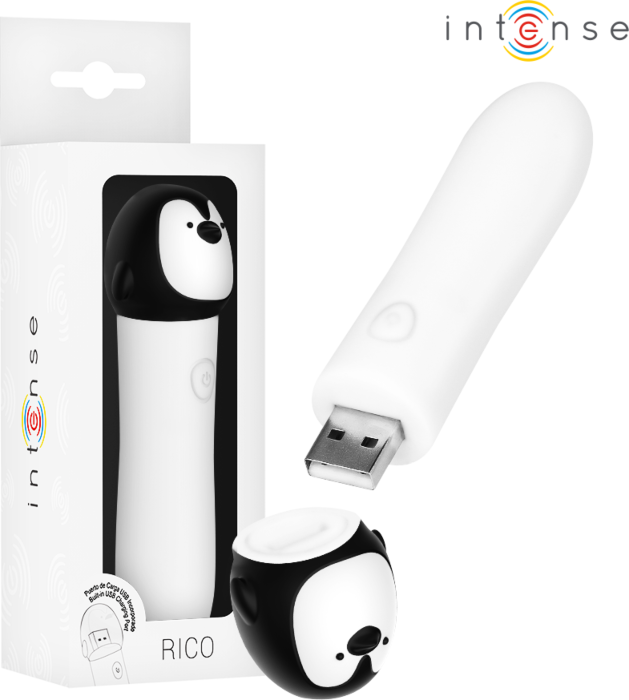 Bala Vibradora Intense RICO Pingüino Recargable Bala Vibradora Intense RICO Pingüino Recargable