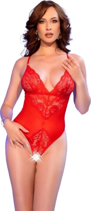 Body Crotchless Chilirose CR 4870 Rojo Sensual Body Crotchless Chilirose CR 4870 Rojo Sensual