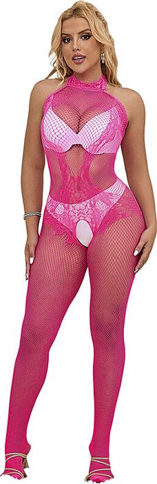 Body Crotchless Sublime Rosa Elegante y Sexy