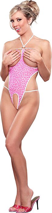 Body Exposed PINK LEOPARD offen ohne Cups