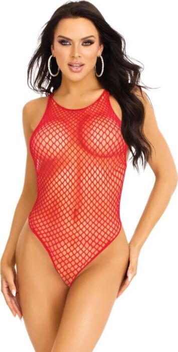 Body Leg Avenue Rojo Tanga Rejilla - Sexy y Versátil