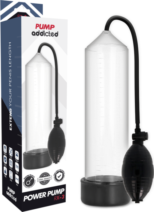 Penispumpe PUMP ADDICTED RX3 mit 23 cm Einsatzlänge