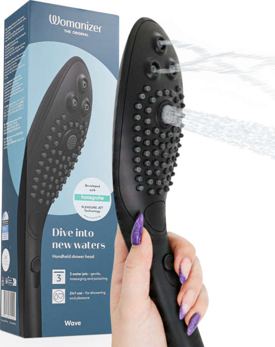 Duschkopf Womanizer Wave Clitorisstimulator Schwarz
