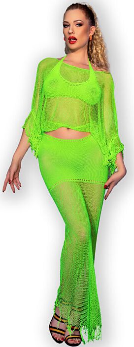 Conjunto Lencería Chilirose CR 4666 Top & Falda Verde Conjunto Lencería Chilirose CR 4666 Top & Falda Verde