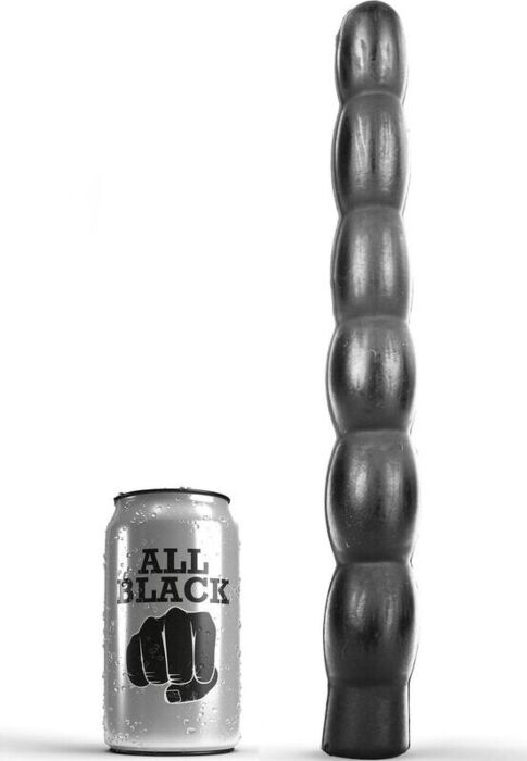 Anal Dildo ALL BLACK 32 cm geriffelt