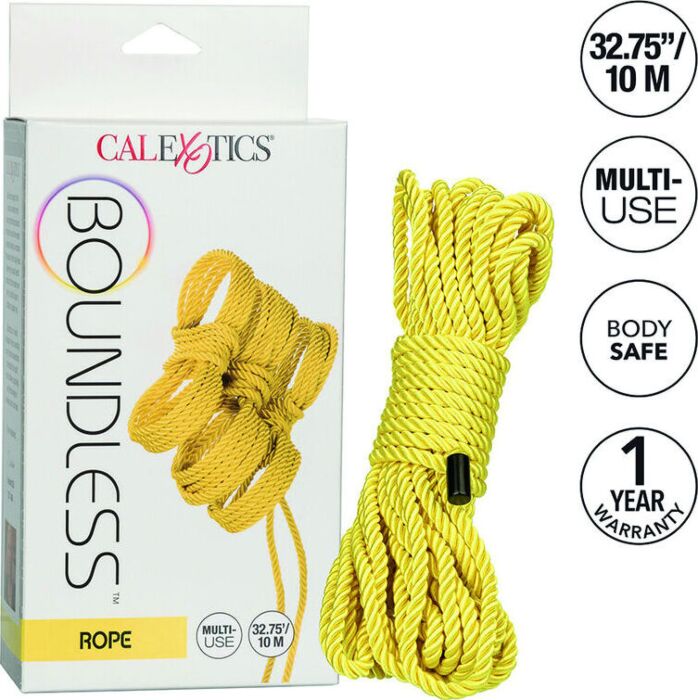 Cuerda BDSM CalExotics Amarillo 10m - Sensualidad Sin Límites Cuerda BDSM CalExotics Amarillo 10m - Sensualidad Sin Límites