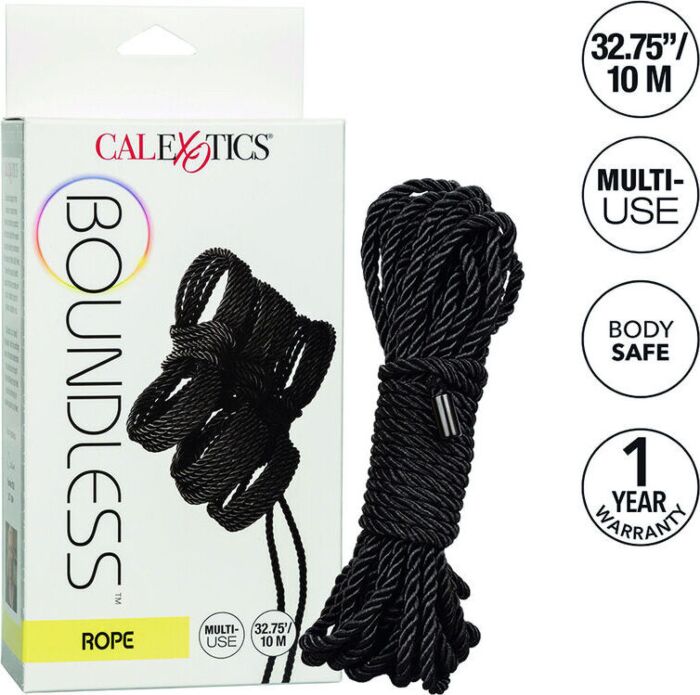 Cuerda BDSM CalExotics Boundless 10m Negra