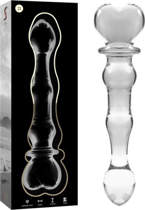 Dildo Nebuloso de Cristal Borosilicato - Transparente