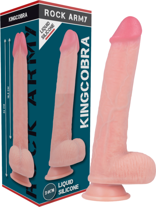 Dildo ROCK ARMY Kingcobra 24 cm aus Liquid Silikon Dildo ROCK ARMY Kingcobra 24 cm aus Liquid Silikon