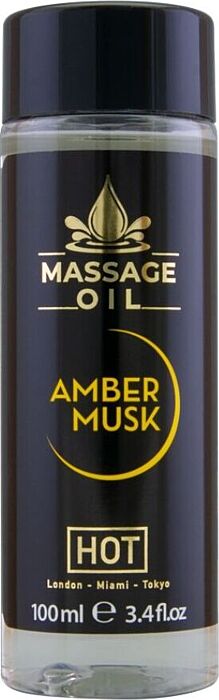 Massageöl HOT Amber & Musk 100 ml für luxuriöse Entspannung