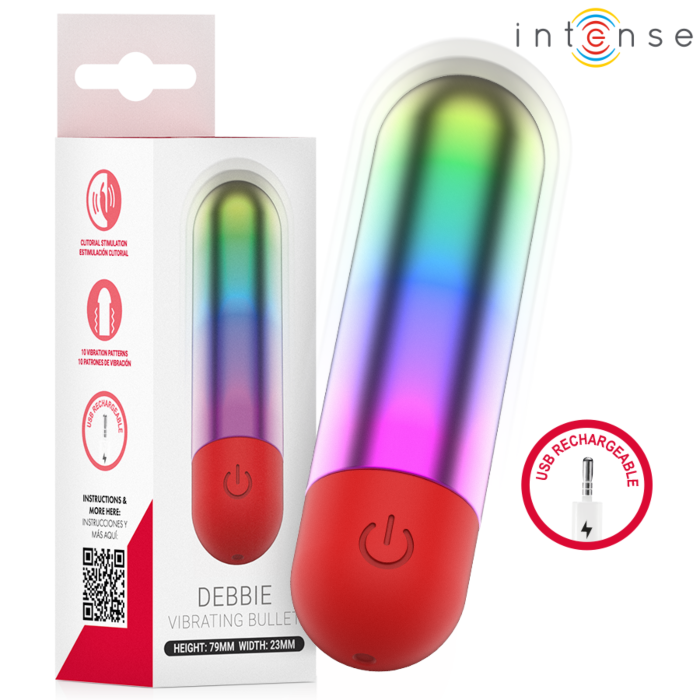 INTENSE - DEBBIE RAINBOW CLITORIS VIBRATING BULLET INTENSE - DEBBIE RAINBOW CLITORIS VIBRATING BULLET