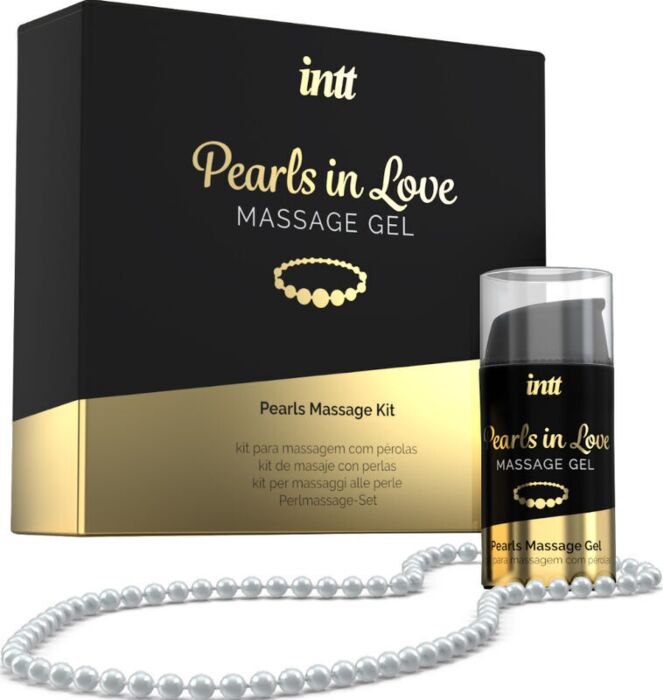 Intt pearls in love - gel de masaje con collar de perlas