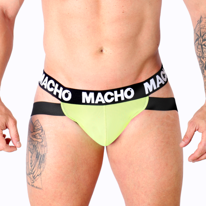 Jockstrap MACHO MX28FA Amarillo XL Soporte Perfecto