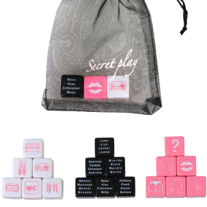 SECRETPLAY 3‑Würfel Erotikspiel – Codiertes Würfelset