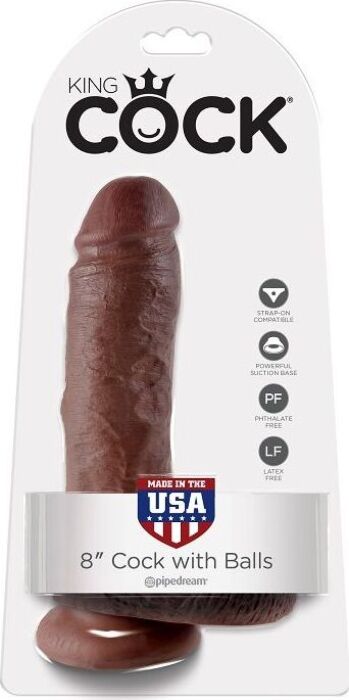King cock 8' pene realistico marron 203cm