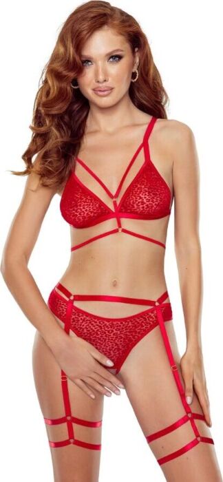 Lencería Passion Porigelia Set Rojo L/XL Sexy Lencería Passion Porigelia Set Rojo L/XL Sexy