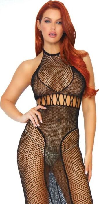 Lingerie Kleid Leg Avenue Rückenfreies Netzkleid Lingerie Kleid Leg Avenue Rückenfreies Netzkleid