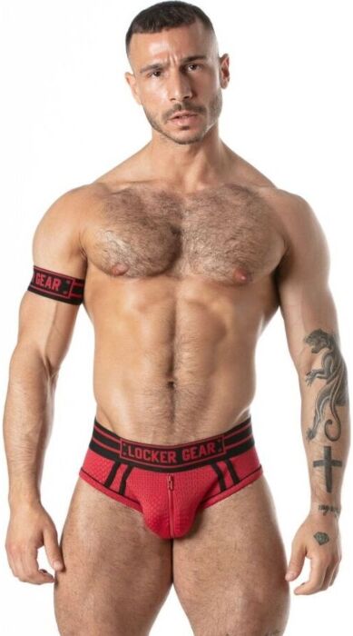 Jockstrap LOCKER GEAR SPORT MESH Rot XL