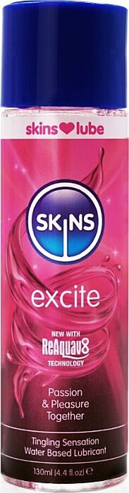 Gleitgel SKINS Excite – wasserbasiert mit Kribbel-Effekt Gleitgel SKINS Excite – wasserbasiert mit Kribbel-Effekt