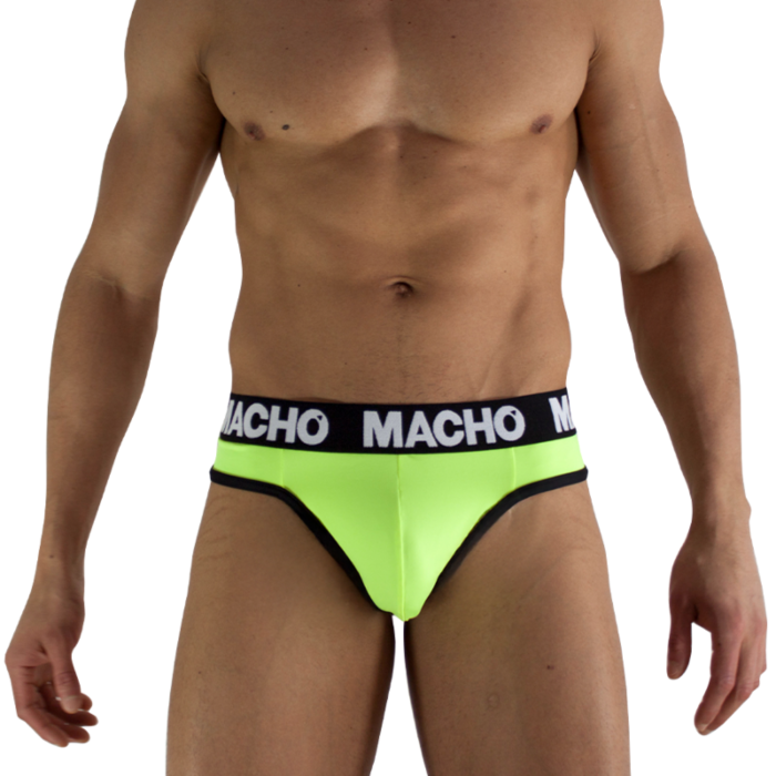 MACHO - MTG001 FLUORESCENT YELLOW THONG SIZE XL MACHO - MTG001 FLUORESCENT YELLOW THONG SIZE XL