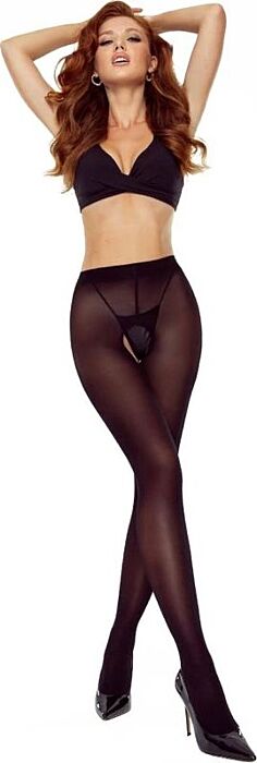 Medias Crotchless Passion TIOPEN 026 Elegancia Sexy