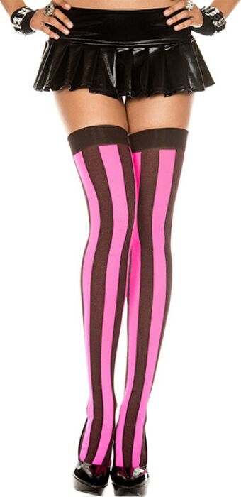 Strumpfhose Music Legs mit vertikalen Streifen
