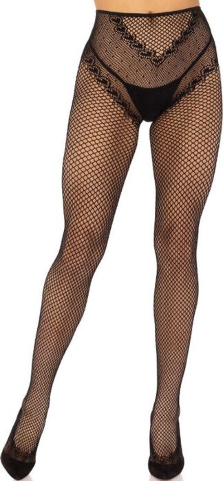 Medias Rejilla Leg Avenue Schwarz Sinnliche Eleganz