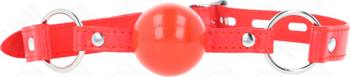 Mordaza de Bola KINK Rojo 4 cm con Candado Mordaza de Bola KINK Rojo 4 cm con Candado