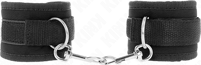 Muñequeras BDSM KINK Ajustables Nylon Negro