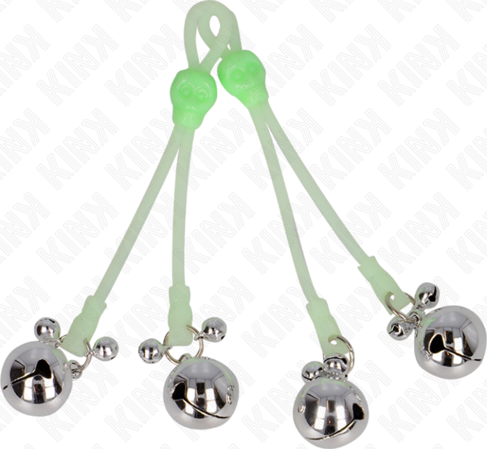 Pinzas para Pezones KINK Calavera Verde/Plateado Pinzas para Pezones KINK Calavera Verde/Plateado
